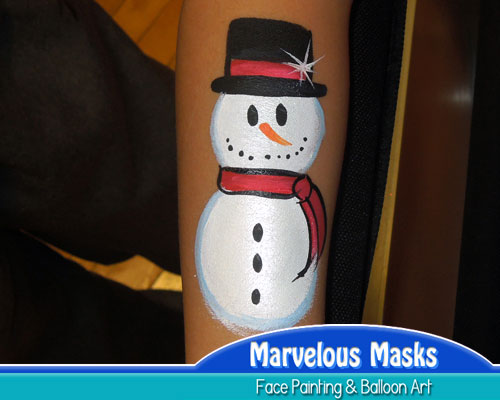 Snowman Christmas Face Art
