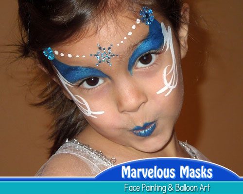 Snowflake Princess Face Painting