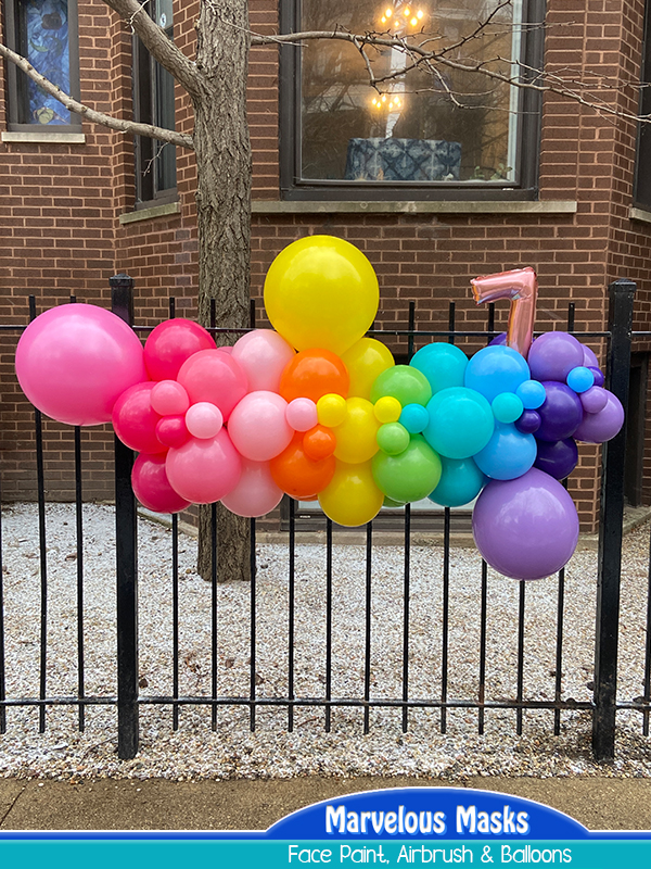 Rainbow Traditional Garland Balloon