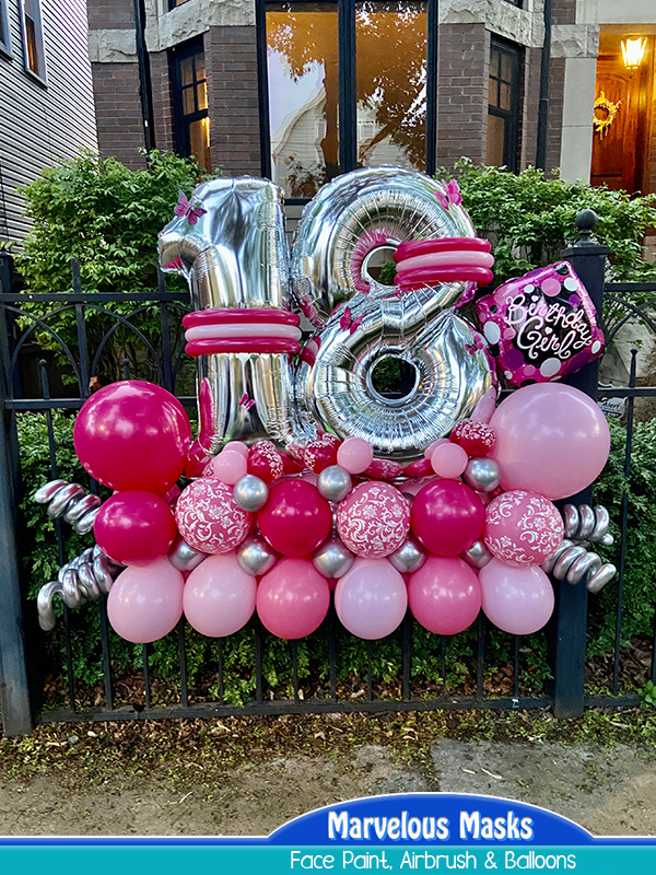 Pink Filligree Balloon Marquee