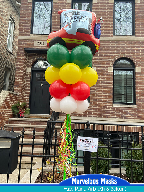 Golf Theme Balloon Pole