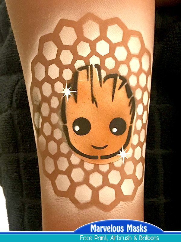 Groot Airbrush Tattoo