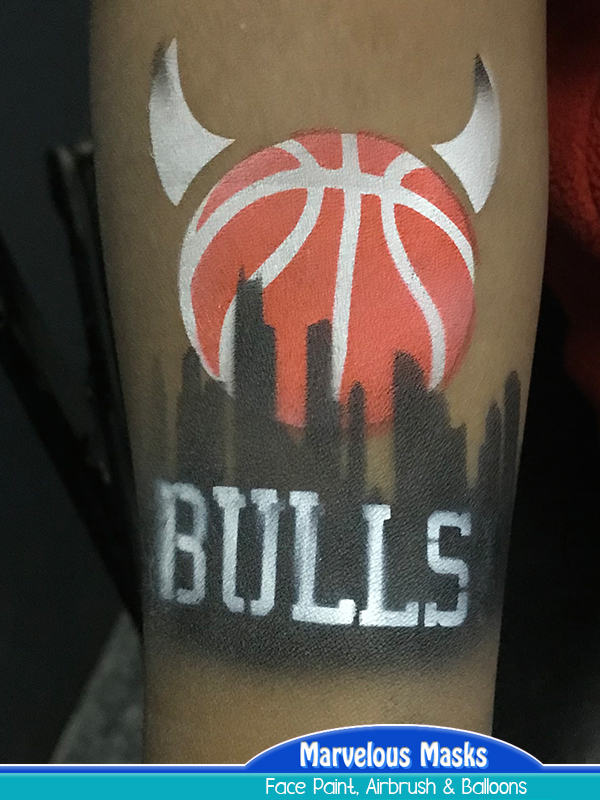 Chicago Bulls Airbrush Tattoo