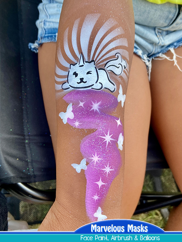 Baby Kittycorn Airbrush Tattoo