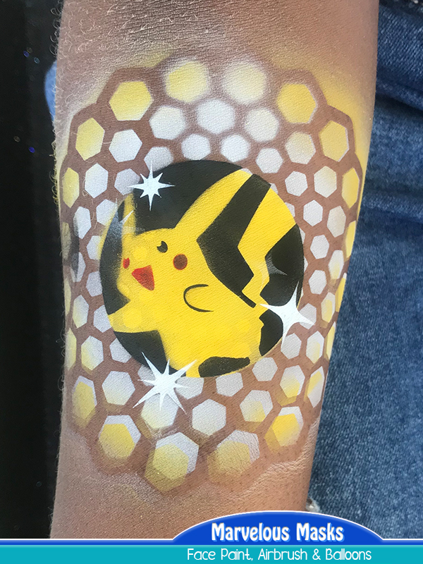 Pikachu Airbrush Tattoo