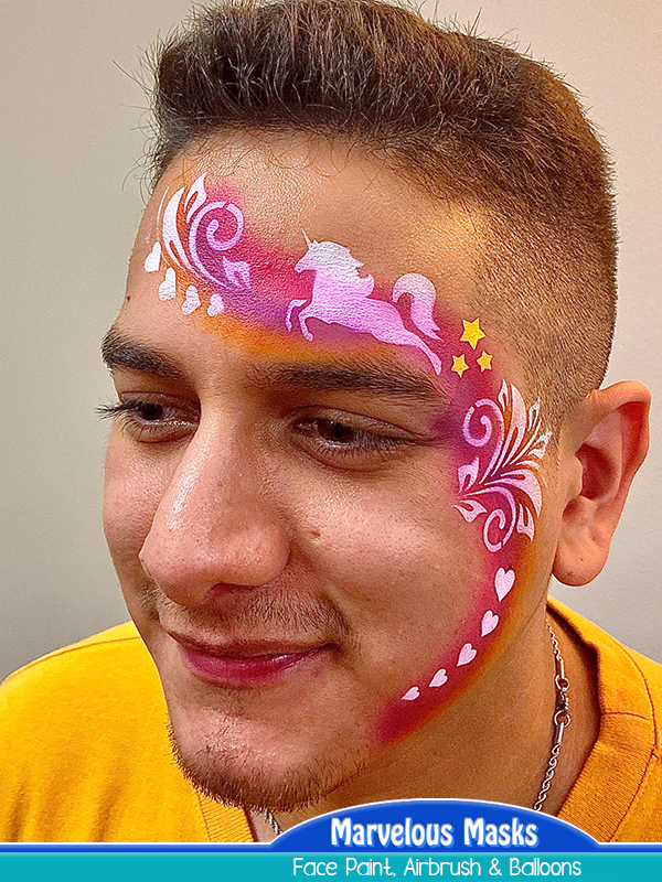 Unicorn Wrap Airbrush Face Design