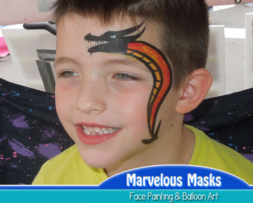 Tribal Dragon Fast Chicago Face Painting