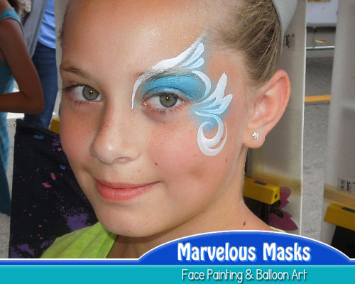 Blue Princess Eye Fast Chicago Face Painting