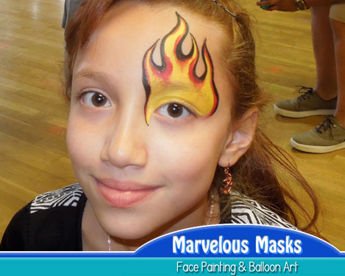 Fire Flame Eye Fast Chicago Face Painting