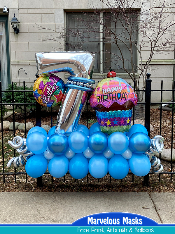 7th Birthday Balloon Marquee