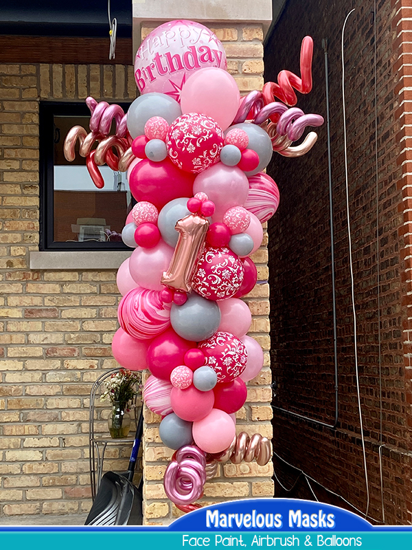 1st Birthday Balloon Garland