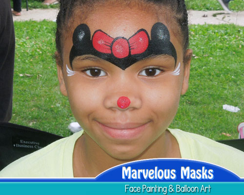 Minnie Mouse Face Painting