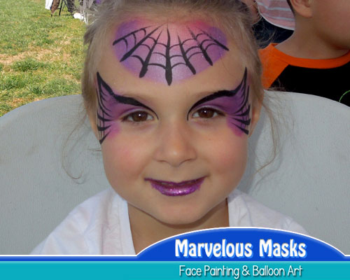 Spiderweb QueenHalloween Face Painting