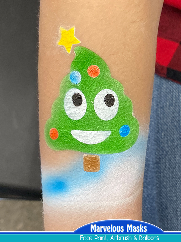 Christmas Tree Airbrush Tattoo