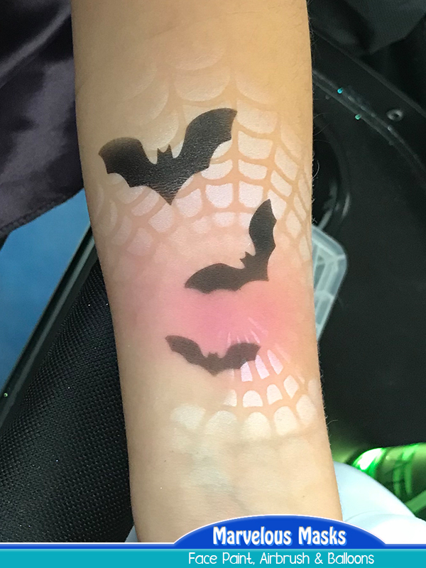 Halloween Bats Airbrush Tattoo