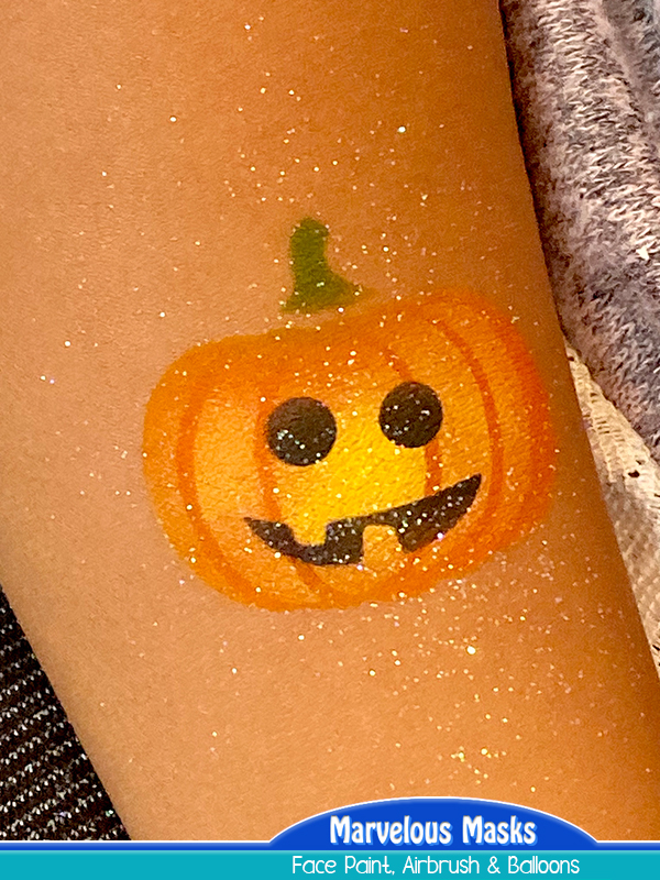 Jack-o-Lantern Airbrush Tattoo