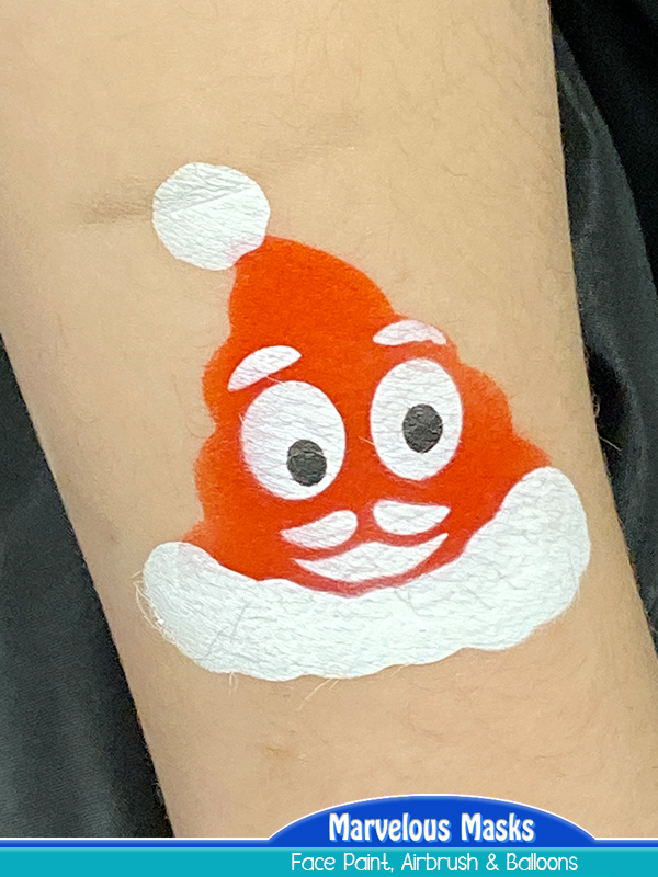 Santa Hat Airbrush Tattoo