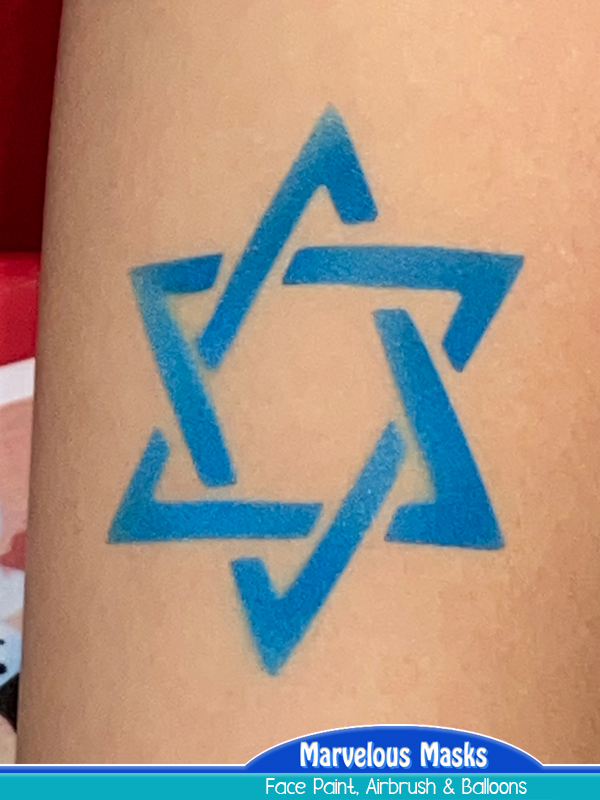 Star of David Airbrush Tattoo