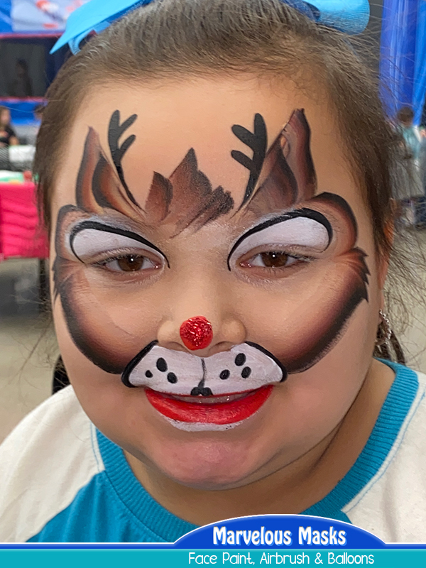 Reindeer Face Painting