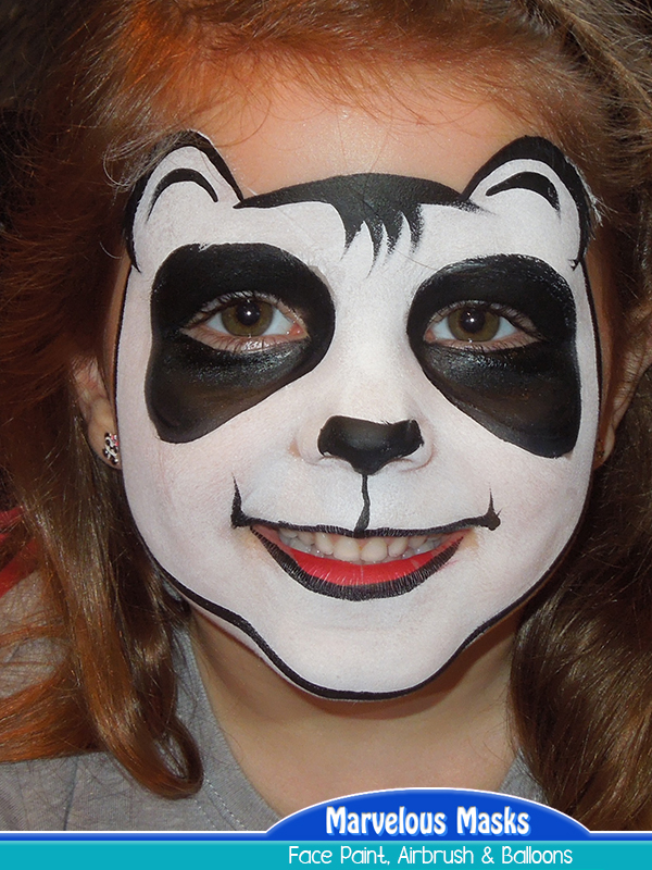 Panda Face Painting