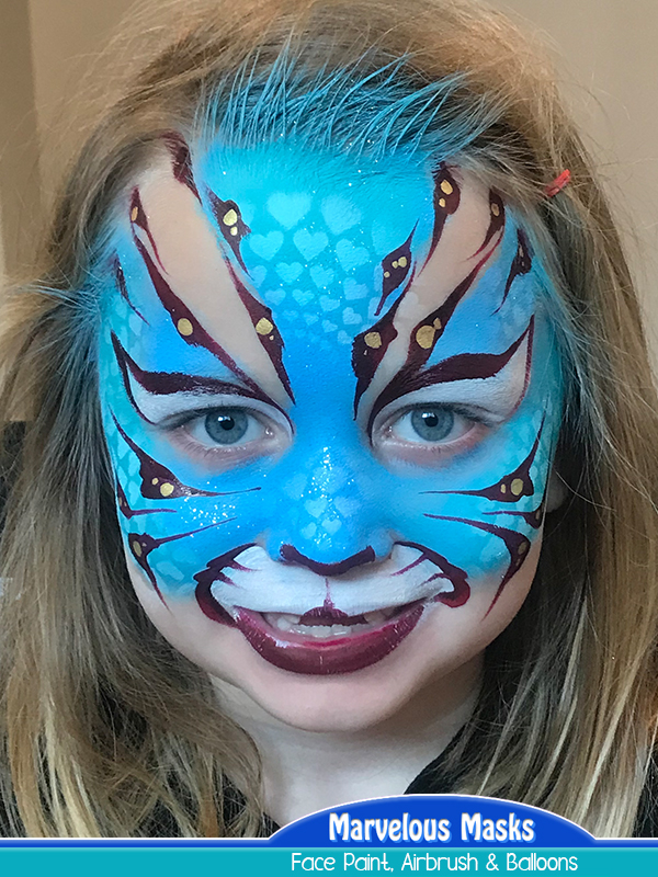 Split Tiger Face Painting