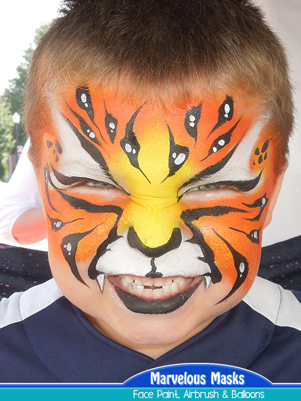 Wicked Tiger Face Painting