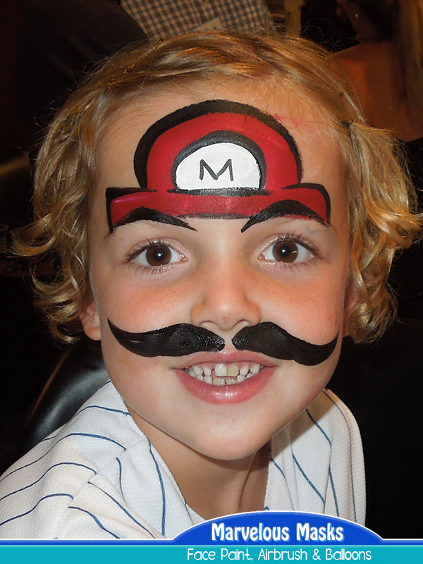 Mario Face Painting