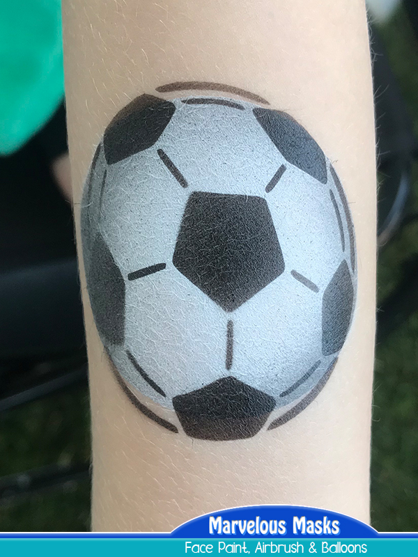 Soccer Ball Airbrush Tattoo