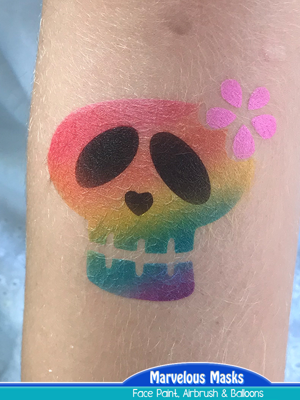 Sugar Skull Airbrush Tattoo