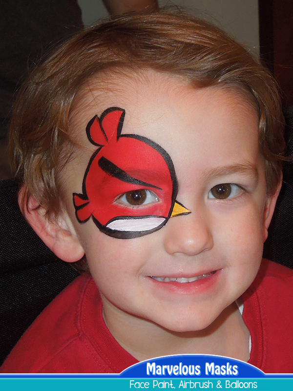 Angry Bird Face Paint
