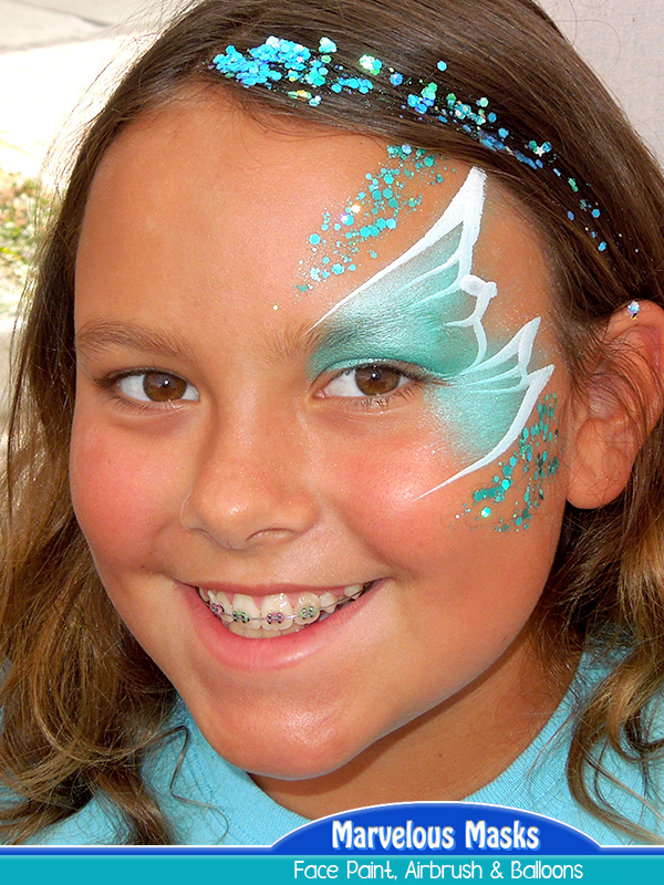 Teal Shimmer Face Paint